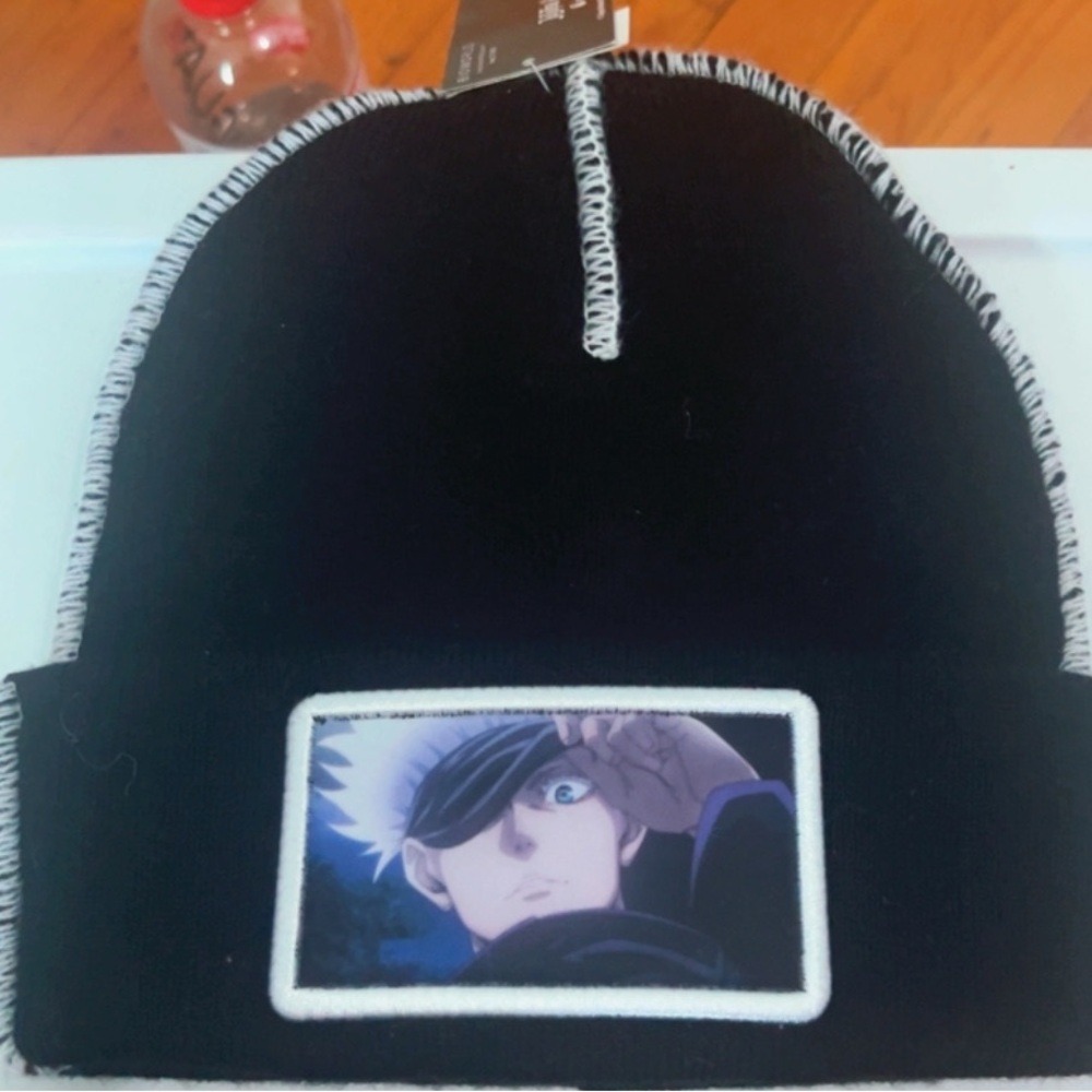 Black Jujutsu Kalsen Anime Patch Beanie